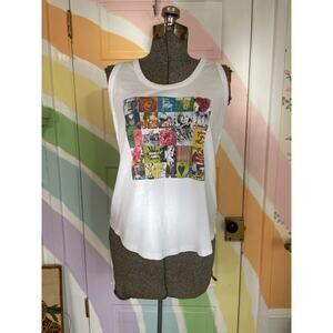 Suzi Roher The Lola you got this Graphic Tank Top White Cotton Pop Art Women’s S